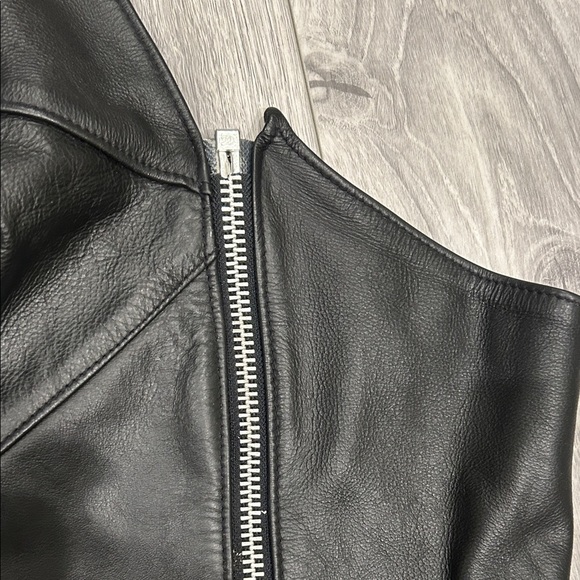 Harley Davidson Black Leather Chaps with Zipper Detail XS main image 7